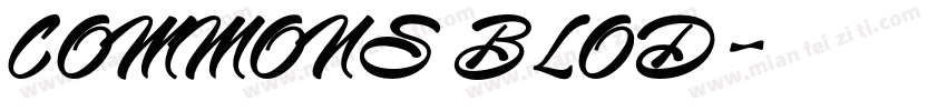 COMMONS BLOD字体转换
